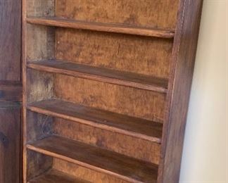 Rustic Mexican Shallow Bookcase Shelf Unit	65x28x8.5in		 
