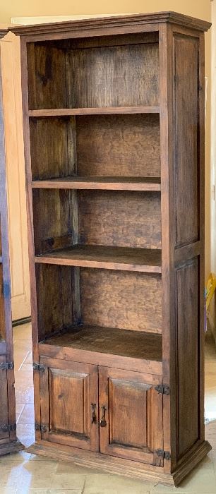 Rustic Mexican Bookcase Shelf Unit #1	82x32x19in		 
 