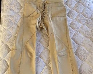 1960s North Beach Leather Whipstitch Pants & Vest