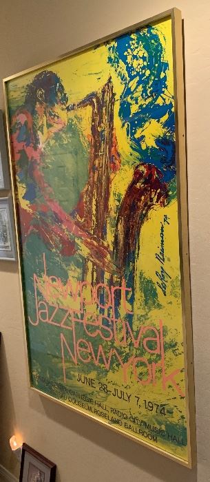 *Signed* LeRoy Neiman 1974 Newport Jazz Festival New York	60x38x1.5in	HxWxD