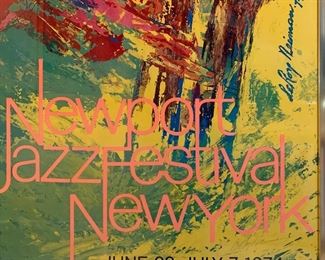 *Signed* LeRoy Neiman 1974 Newport Jazz Festival New York	60x38x1.5in	HxWxD