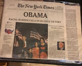 11/5/8 New York Times Obama Newspaper	 	
