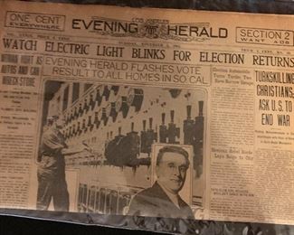 1912 Los Angeles Evening Herald November 5	 	
