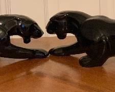 Vintage MCM Black Ceramic Panther/Jaguar TV	 	
Vintage MCM Black Ceramic Panther/Jaguar TV #2	