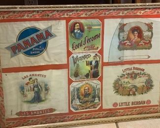 Framed Vintage Cigar Box Labels	 