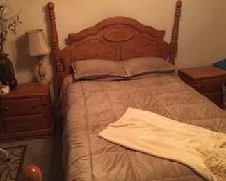 Full size bedroom set With dresser and 2 side tables