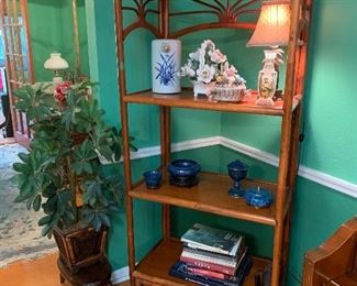Wicker bookshelf