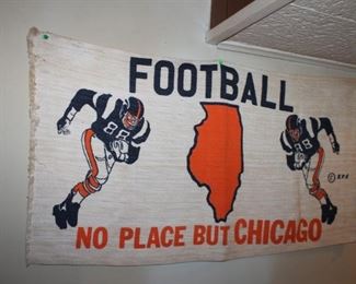Vintage football wall hanging