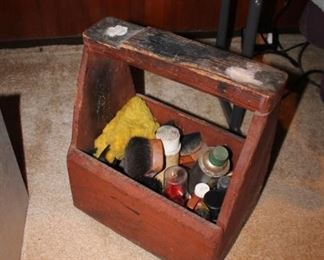 Vintage shoe shine box