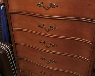 Close-up of mid-century Bassett dresser