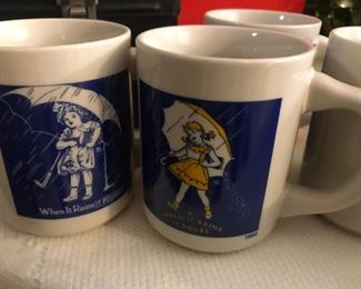 Morton salt girl advertising mugs