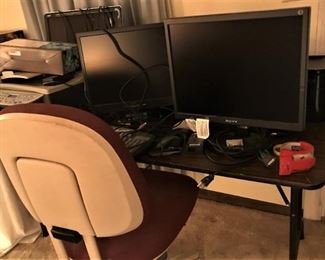 Another office chair, Sony monitor, more