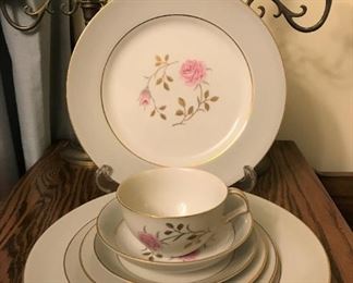 One of the place settings for Japanese china Garden Rose pattern "Made for Walter R. Thomas"