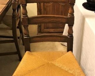 One of four dining room table chairs