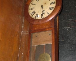 rosewood regulator clock with slab weight
