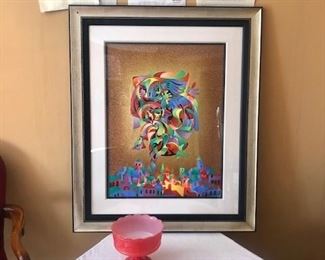 Anatole Krasnyansky Signed/Numbered "Bluebird" Seragraph