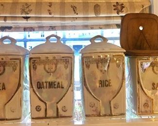 Antique Lustreware Canister Set