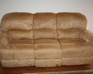 Very Comfy reclining Faux Suade Couch