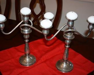 Sterling  Silver Candle Holders
