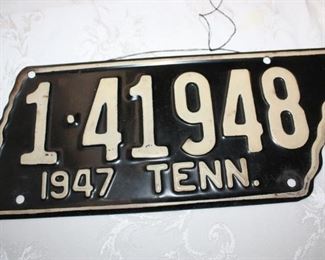 1947 Tennessee License Plate