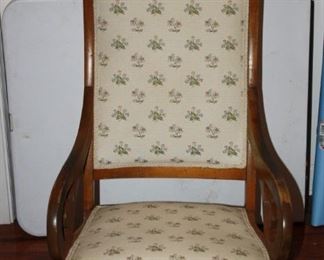 Wonderful antique embroidered Rocking Chair