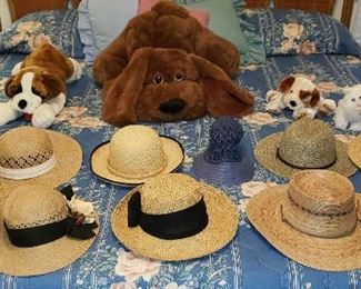 King Size Bed and Ladies Straw Hats