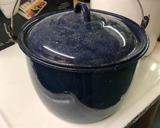 Enamelware Pot and Lid