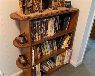 Bookcase and books