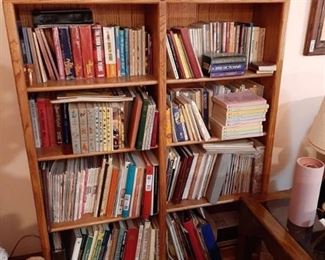 Oak shelf and contents