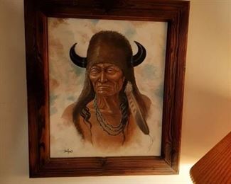 Native American man by Jenkins-oil on canvas