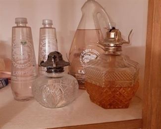 2 oil lamps and oil -no chimneys