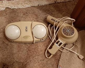 Foot massager and blow dryer