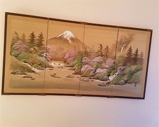 all hanging on wall in basement bedroom