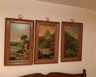 Set of 3 pictures on wall