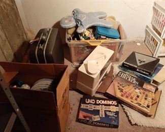 All contents under stairs - games