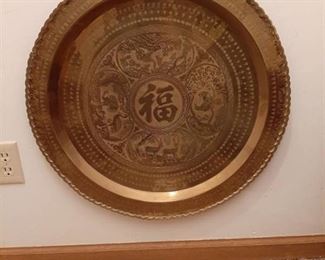 Large brass tray