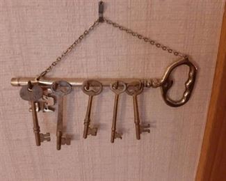Key holder with skeleton keys