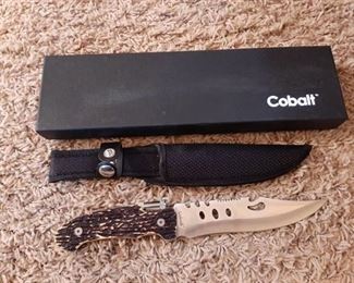Cobalt knife with sheath and Box