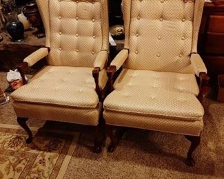 2 wingback chairs