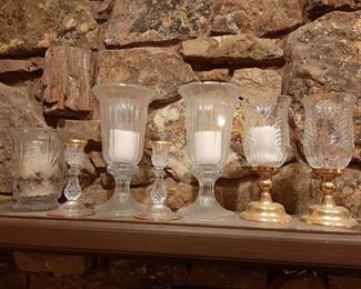 Glass candleholders