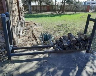 Heavy duty firewood rack-approximately 8' long