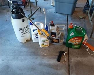 Craftsman sprayer and chemicals - approximately half full