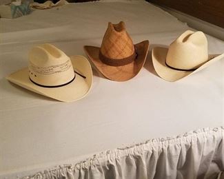 3 cowboy hats