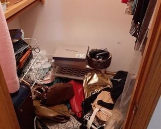 All in closet - includes jackets and purses