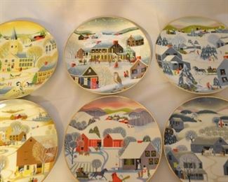 Part of a plate collection featuring artist Betsy Bates. Plate titles include: 1979 Silent Night, 1980 Christmas Morning, 1981 Christmas On The Farm, 1982 Home for Christmas, 1983 The Village Inn, 1984 The Village Church. Plates will be available but not on display at the sale.
