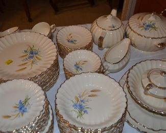 Twelve piece setting of Limoges "Wheatfield" China dinner set with many other companion pieces.
