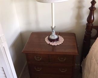 Stickley night stand part of matching Full size four poster bedroom set