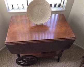 Stickley Wine Cart - Cherry - matches Stickley Cherry drop leaf dining set