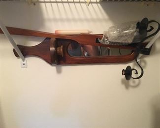 wooden wall sconce