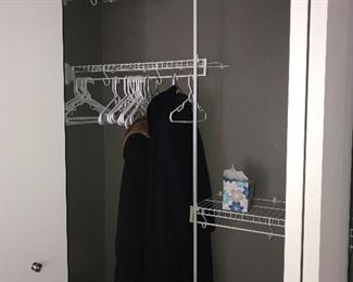 Closet organizer, bi-fold closet doors